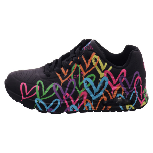 Skechers UNO - HIGHLIGHT LOVE black & multi Duraleather mesh tri - Bild 1
