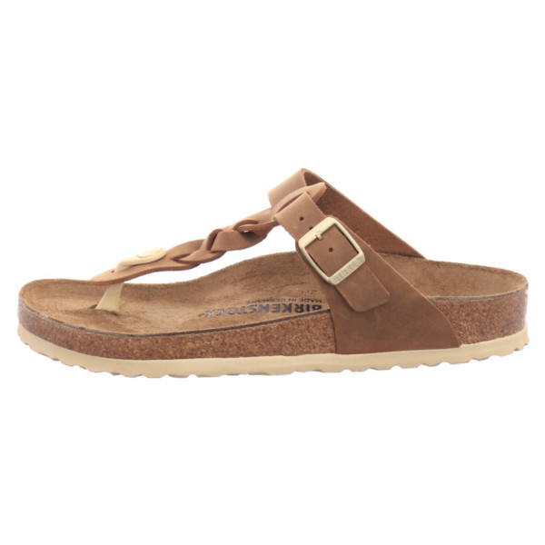 Birkenstock Gizeh Braided FL Cognac Glattleder - Bild 1