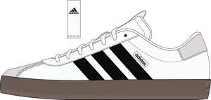 Adidas VL COURT 3.0 FTWWHT/CBLACK/GREONE U:SY,LE L:TE S:RU