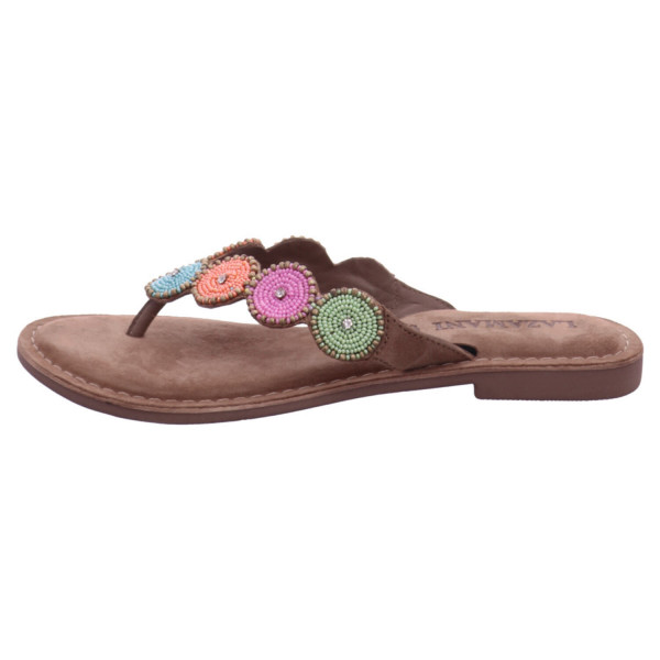 Lazamani ladies toe slippers multi Glattleder/Textil - Bild 1