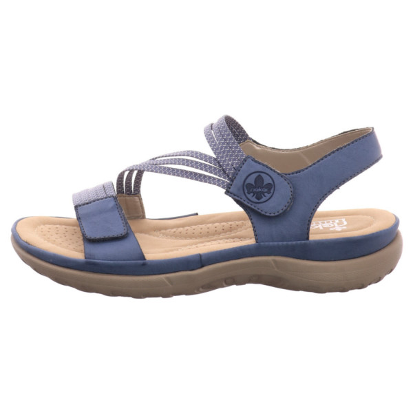 Rieker 648 royal/jeans-weiss Guana/Ribbonstretch - Bild 1